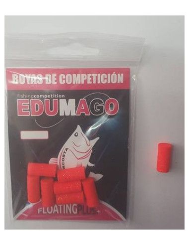 Flotante Edumago 14x6mm 8 unidades roja.