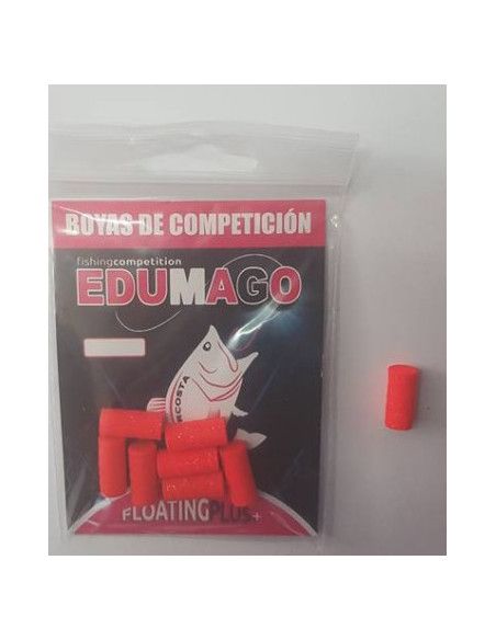 Flotante Edumago 14x6mm 8 unidades roja.