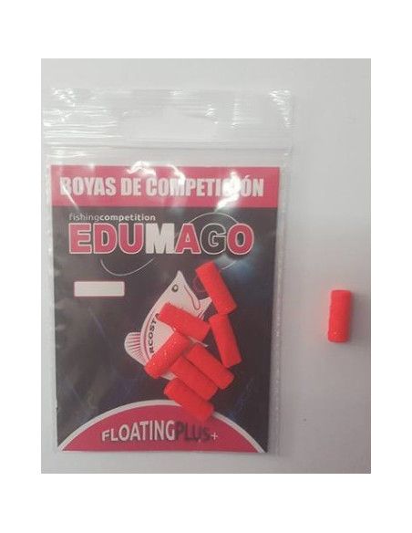 Flotante Edumago 14x4mm 8 unidades roja.