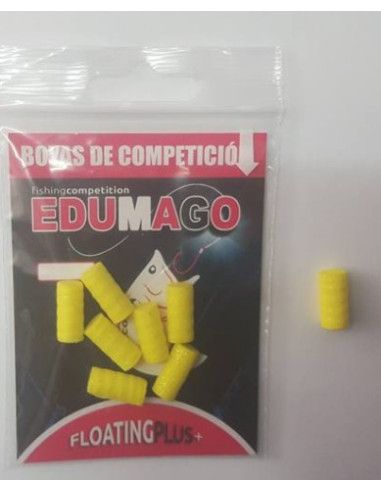 Flotante Edumago 14x6mm 8 unidades amarilla.