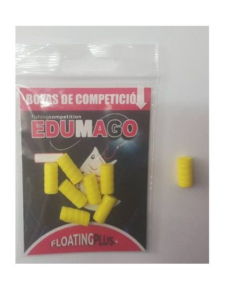 Flotante Edumago 14x6mm 8 unidades amarilla.