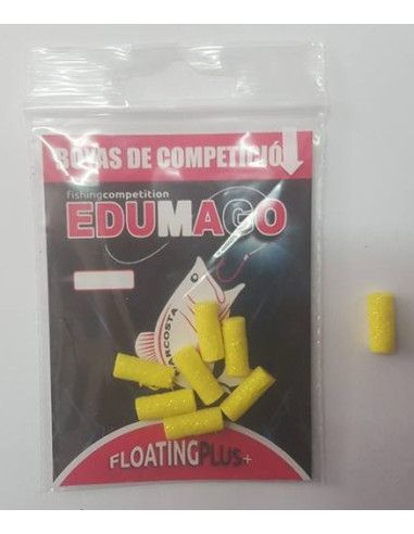 Flotante Edumago 14x4mm 8 unidades amarilla.
