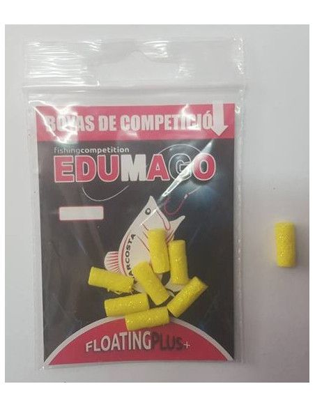 Flotante Edumago 14x4mm 8 unidades amarilla.