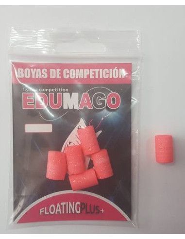 Flotante Edumago 14x8mm 6 unidades rosa .