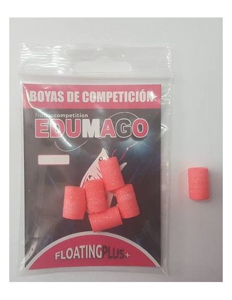 Flotante Edumago 14x8mm 6 unidades rosa .