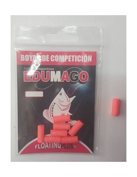 Flotante Edumago 14x4mm 8 unidades rosa.