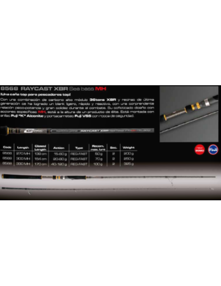 Caña Cinnetic Raycast XBR Seabass 300 MH Game