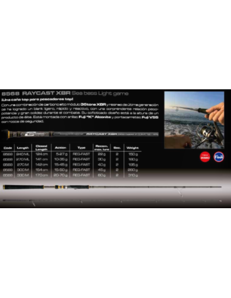 Caña Cinnetic Raycast XBR Seabass 300M