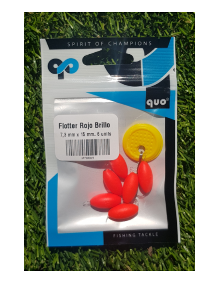 Perlas Flotantes Quo rojo brilllo 7,3x15mm