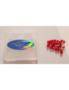 Perlas Atrayentes Yuki Rojas Brillo  4mm
