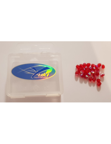 Perlas Atrayentes Yuki Rojas Brillo  4mm