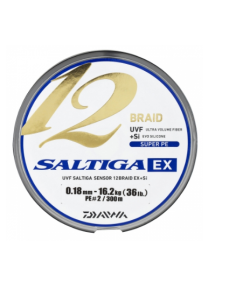 Trenzado Daiwa Saltiga EX 12 Braid 300 Metros