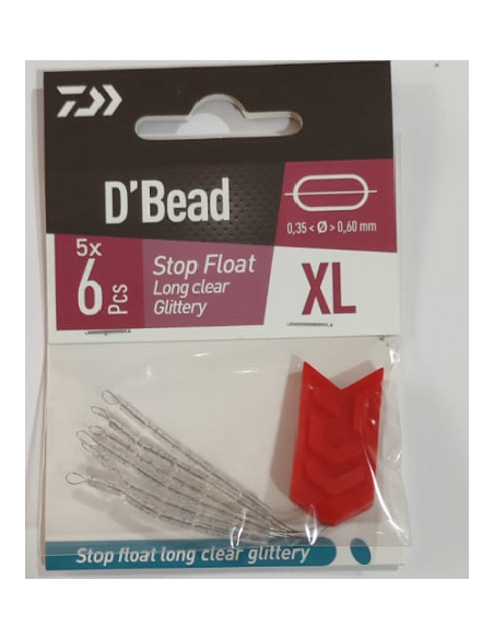 Tope de silicona Daiwa Transparente Largo XL