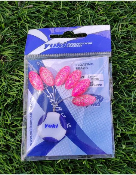 Perla Flotante Yuki Rosa con Purpurina
