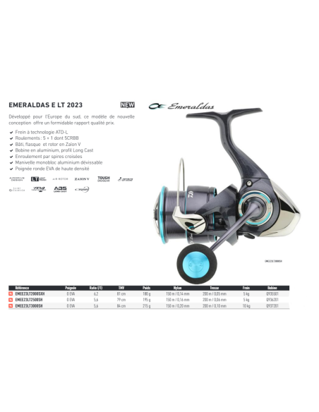Carrete Daiwa Emeraldas E Lt 2023 3000 SH