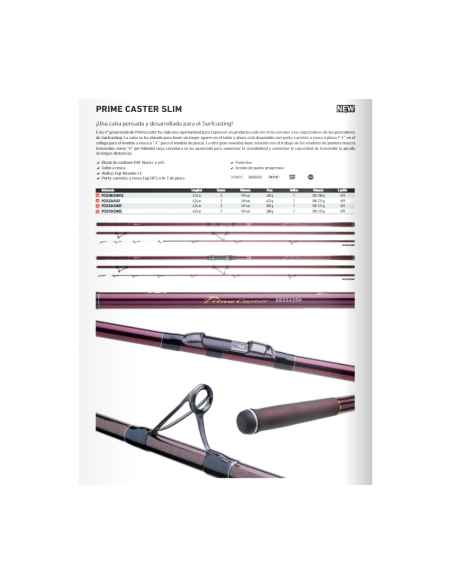 Caña Daiwa Prime Caster Slim 30 Hibrida Cremallera