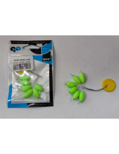Perlas flotante Fosforescente  Verde 7,3mmx15 mm