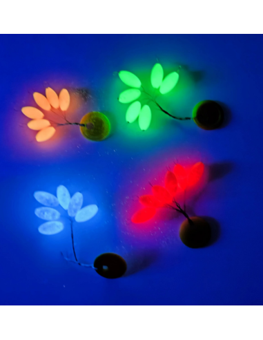 Perlas flotante Fosforescente  Verde 7,3mmx15 mm