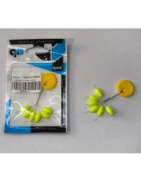 Perlas Flotantes Amarilla Mate 5,6x11mm
