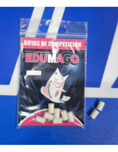 Flotante Edumago 8x4 mm Blanca   9 unidades