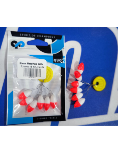 Perlas Flotantes Blanca  Roja  7,3x15mm