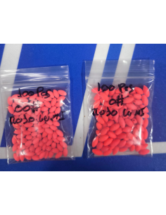 Perla Pasante Roja Fosfo Peste  n 0  100 unidades