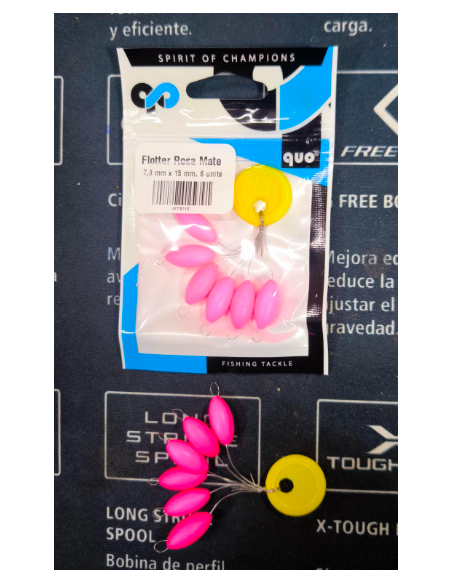 Perlas flotante Rosa fucsia 7,3x15mm