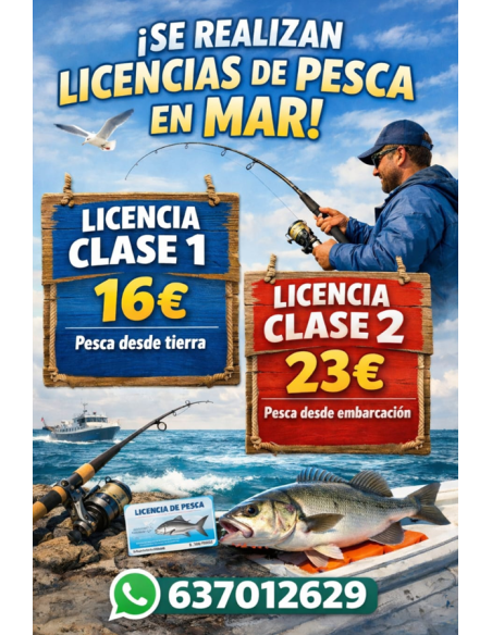 Licencia de Pesca Maritima en Andalucia