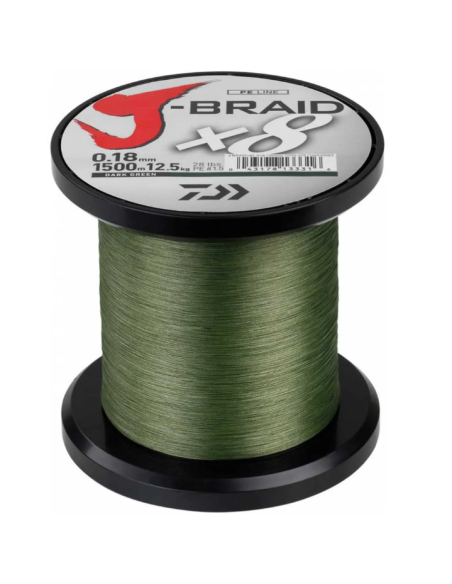Trenzado  J braid X8 Dark Green  1500 mtr