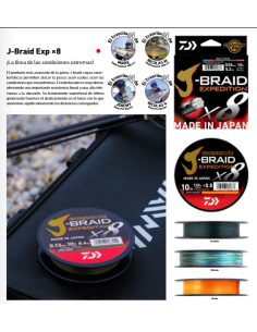 Daiwa J-braid 8 X  Expedition 500 mtrs  Dark Green