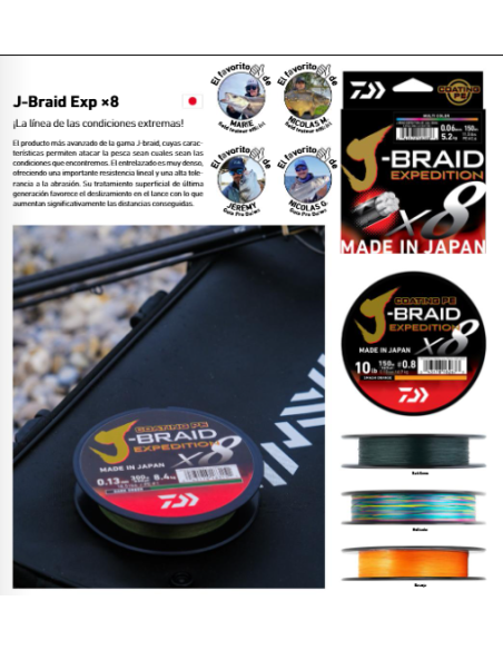 Daiwa J-braid 8 X  Expedition 500 mtrs  Dark Green
