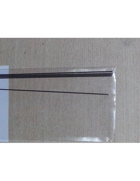 Aguja stonfo 30 cm 0,8cm  diametro ,con punta blanca.5 unidades